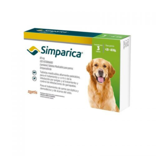 precio simparica 20 a 40 kg